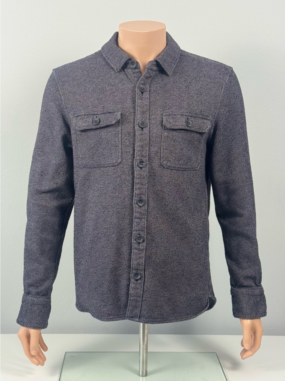 PAIGE Men’s M Charcoal Gray Heavyweight Twill Overshirt